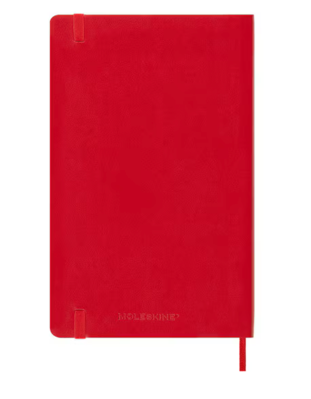 2025 Large Soft Cover Daily Diary - Scarlet Red