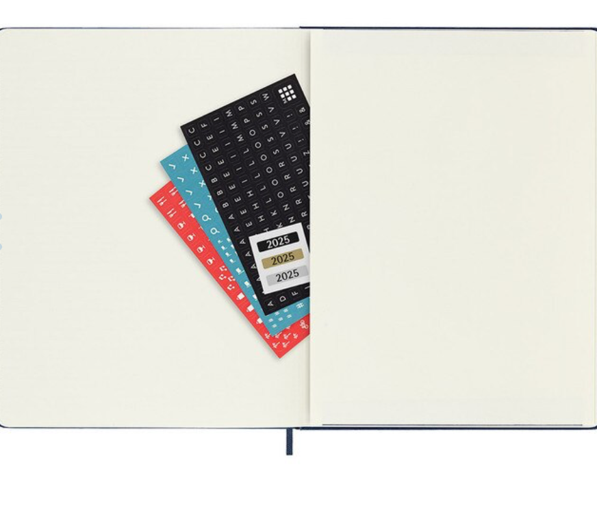 2025 Extra Large Hard Cover Weekly Diary - Sapphire Blue