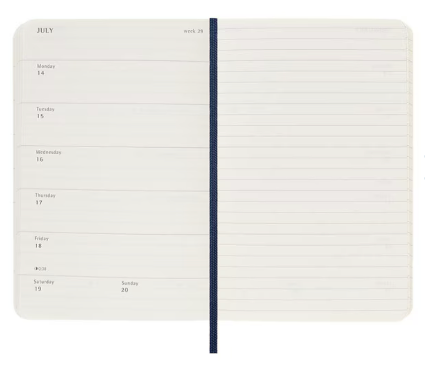 2025 Pocket Soft Cover Weekly Diary - Sapphire Blue