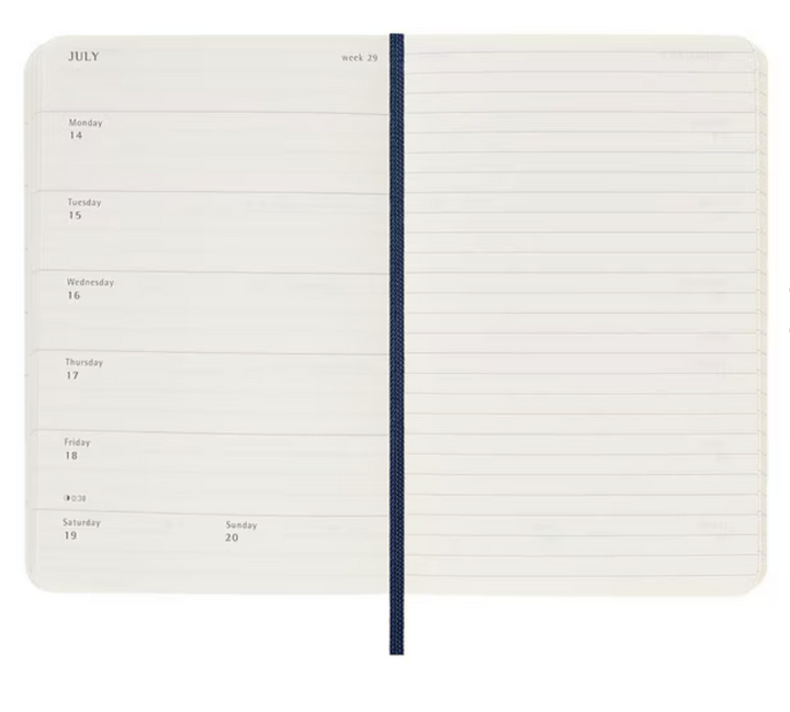 2025 Pocket Soft Cover Weekly Diary - Sapphire Blue