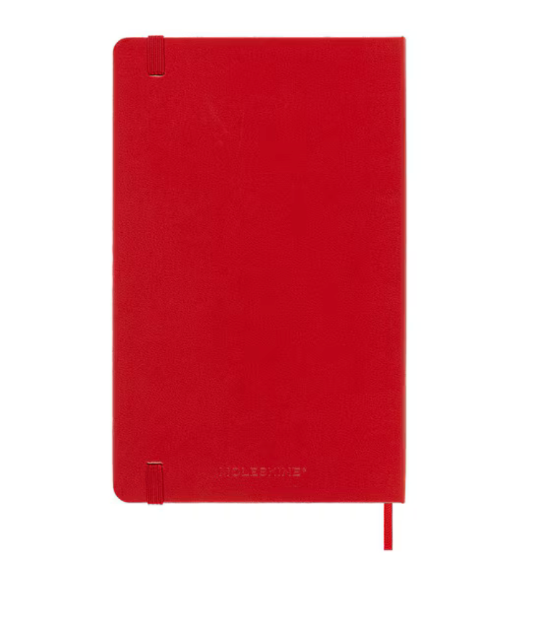 2025 Large Hard Cover Daily Diary - Scarlet Red