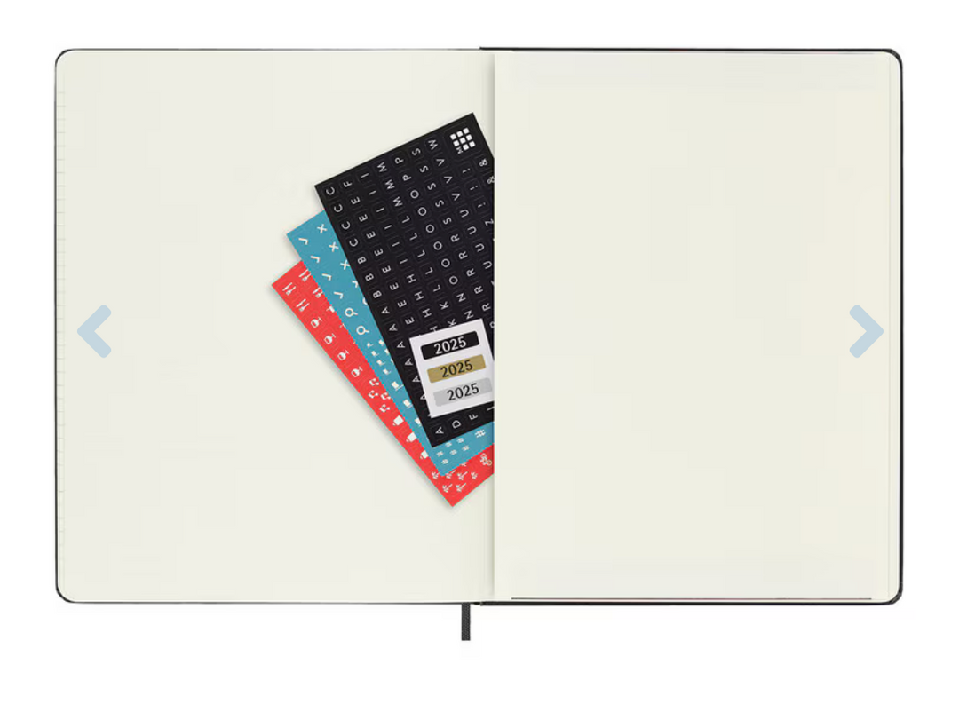 2025 Extra Large Hard Cover Weekly Diary - Black