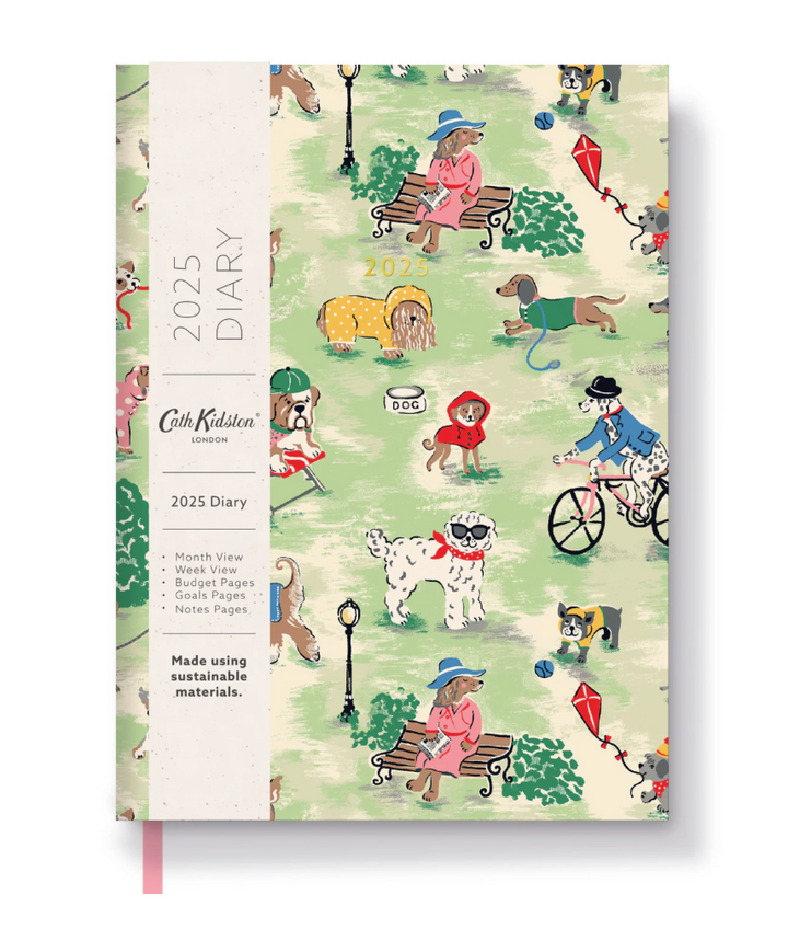 Cath Kidston 2025 A5 Weekly Diary - Dogs in the Park