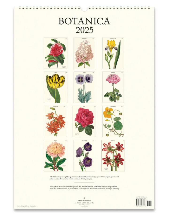 Cavallini 2025 Wall Calendar - Botanica