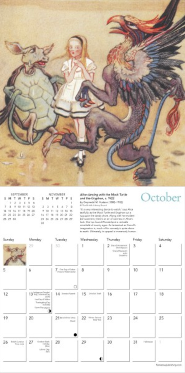 2025 Mini Calendar - British Library Alice's Adventures in Wonderland