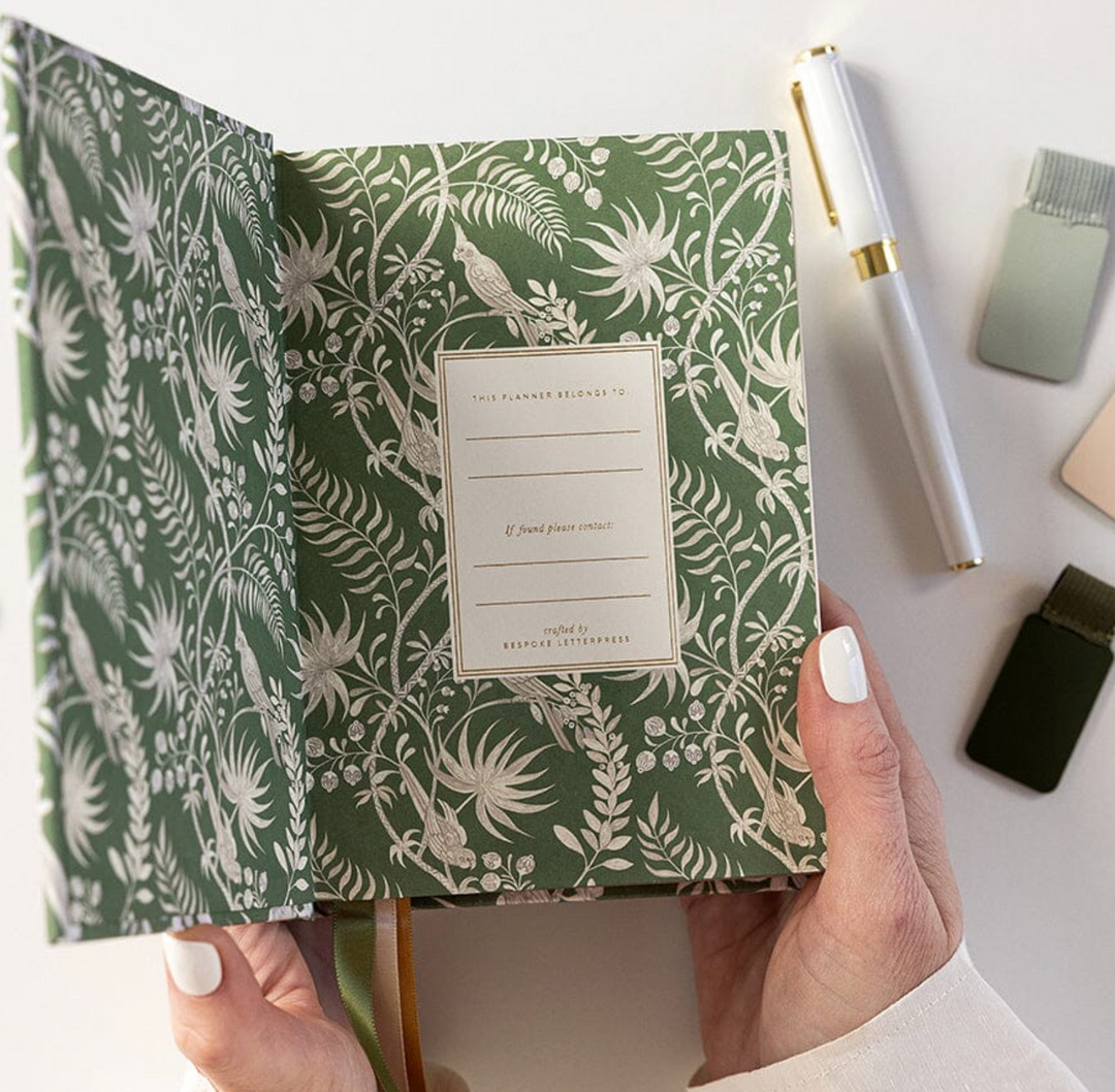 Bespoke 2025 Daily Linen Diary - Jardin Tropical