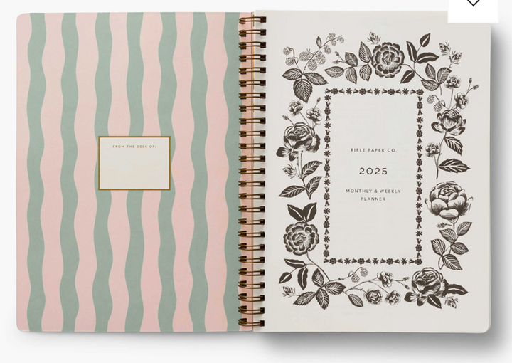 2025 Softcover Spiral Diary - Roses