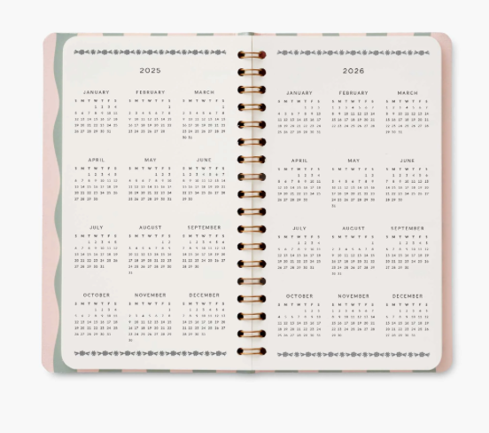 2025 Spiral Pocket Planner - Roses