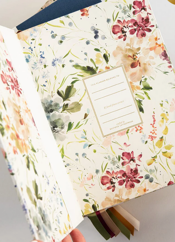 Bespoke 2025 Desktop Linen Diary - Spring