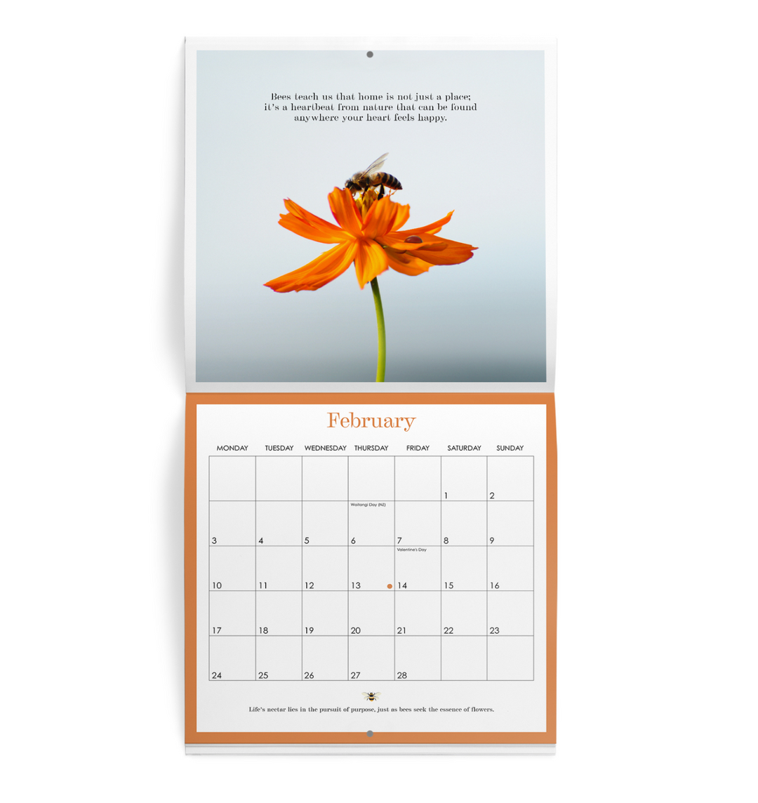 Bee 2025 Wall Calendar