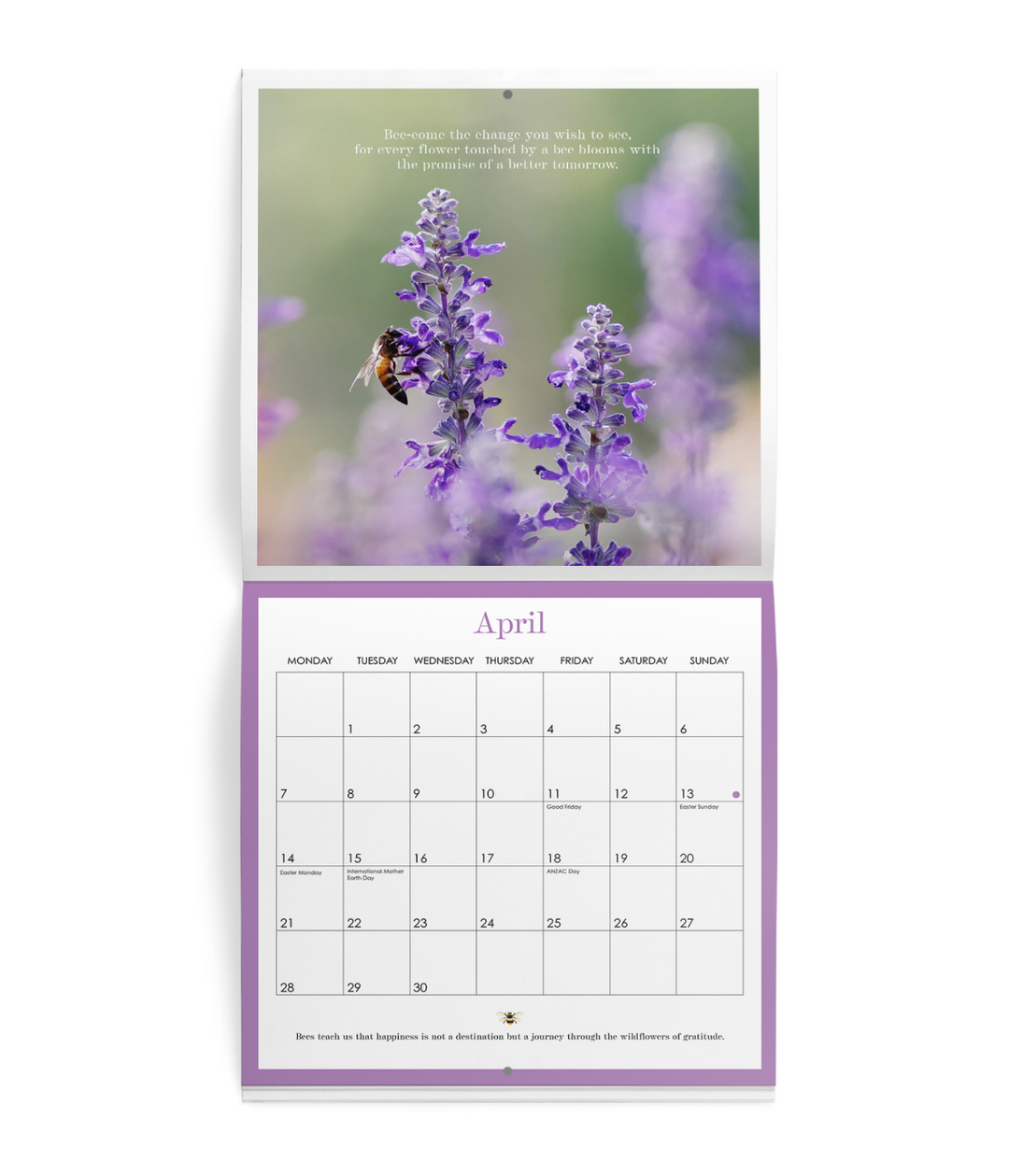 Bee 2025 Wall Calendar