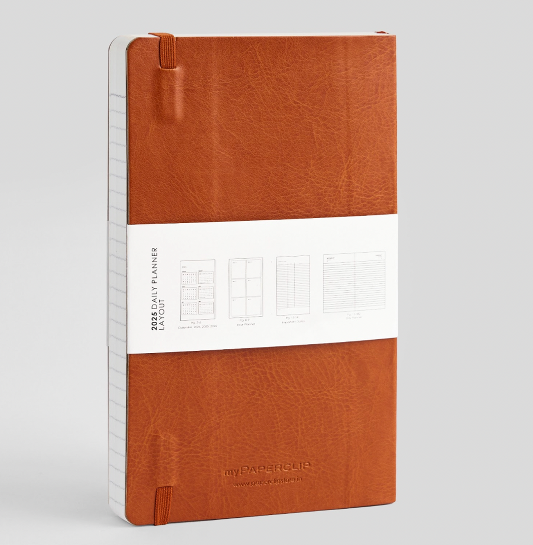 MyPaperclip 2025 Soft Cover Daily Diary - Tan