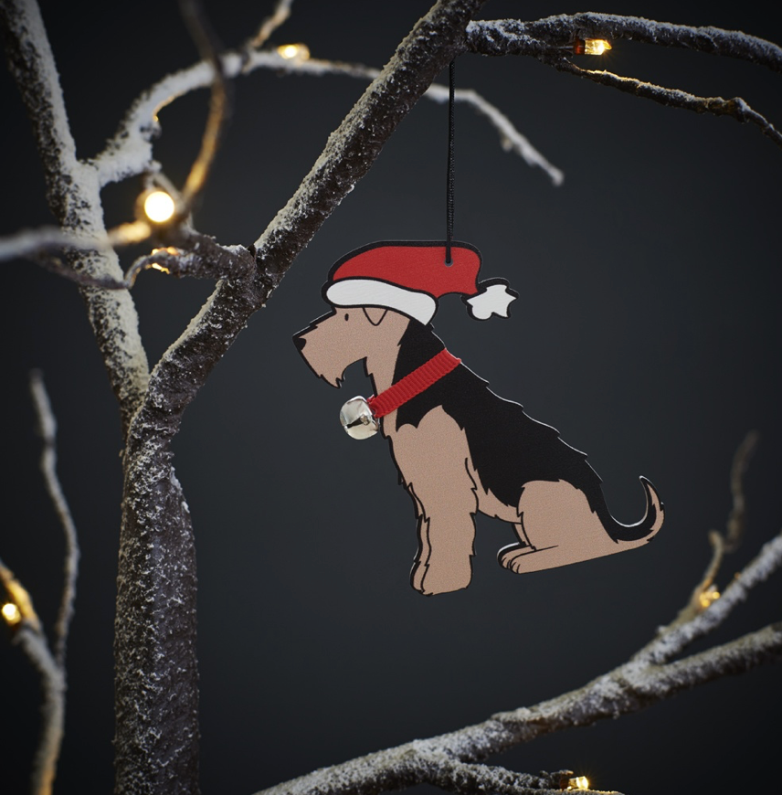 Sweet William Wooden Christmas Decoration - Welsh Terrier