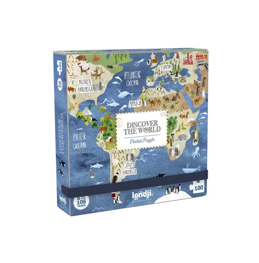 Londji Pocket Puzzle - Discover the World