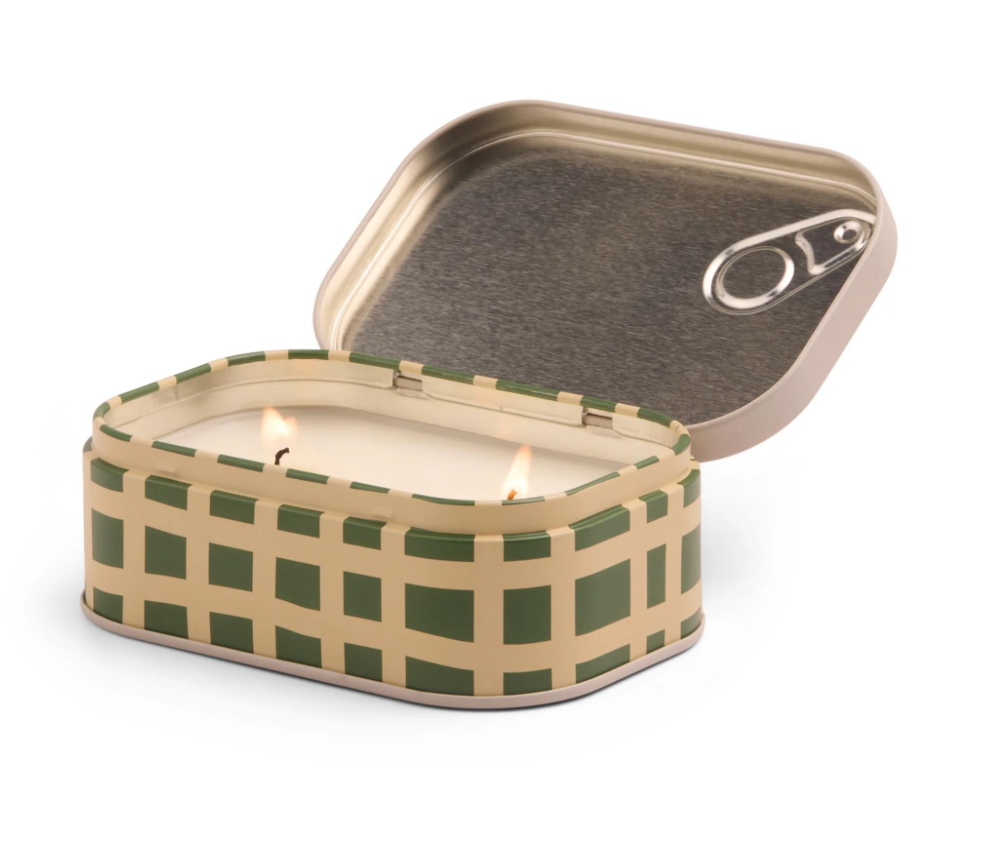 Bistro Printed Tin Candle Baguette - Thyme & Rosemary