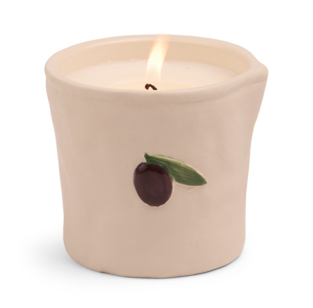 Bistro Ceramic Candle Olive - Poppy & Eucalyptus