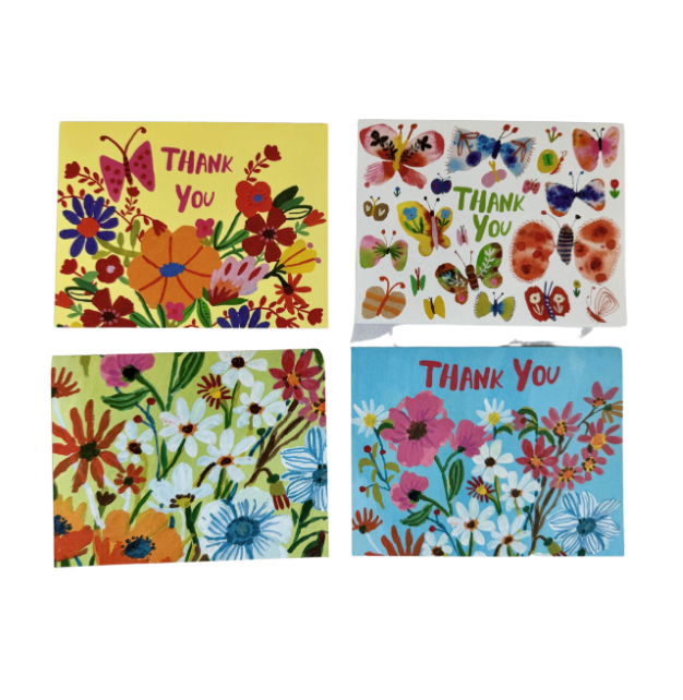 Roger La Borde Boxed Thank you Card Set - Flower Field