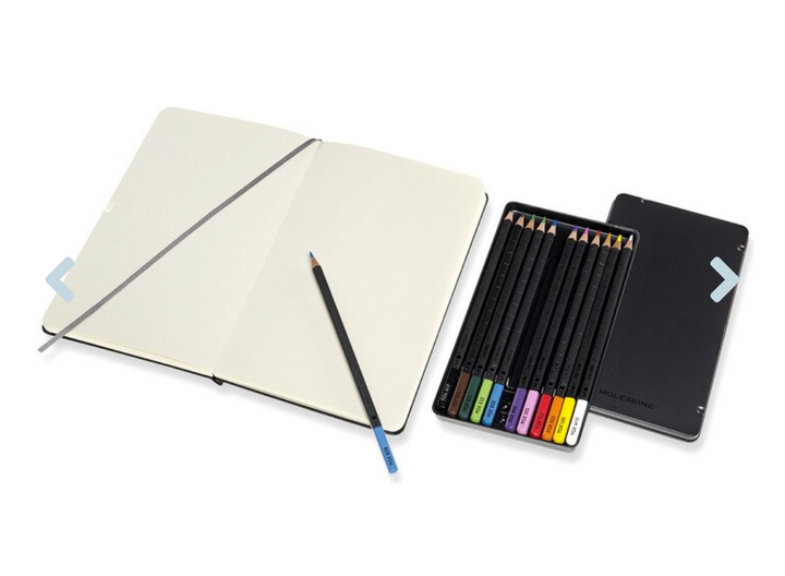 Moleskine - Sketchbook & Watercolour Pencil Bundle Set