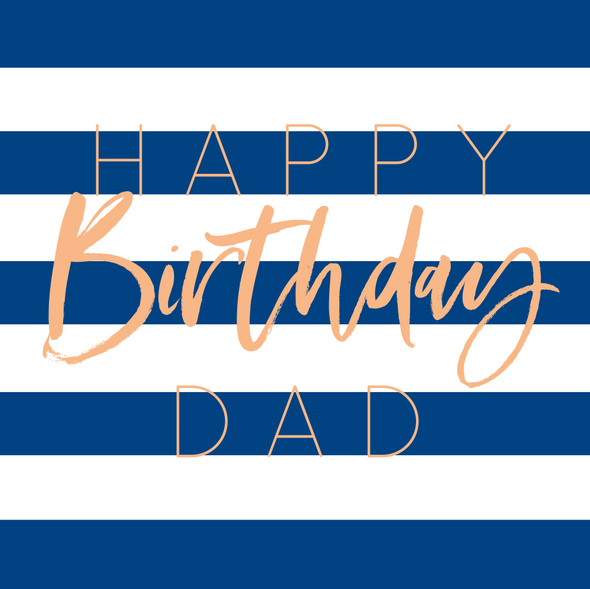 Card - Dad Navy Stripes