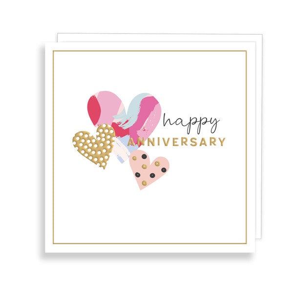 Card - Anniversary Trio Hearts