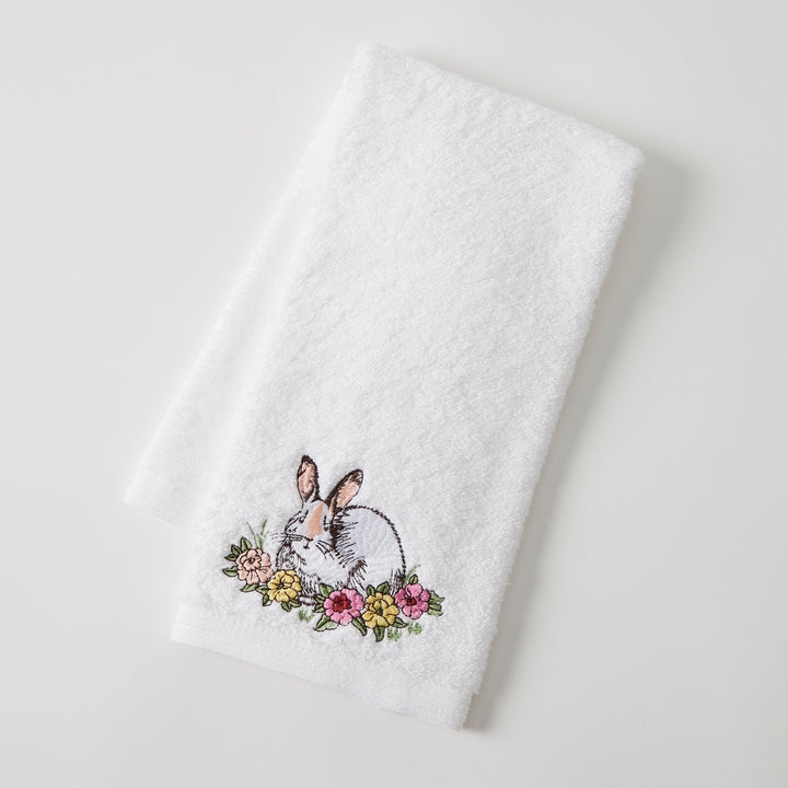 Easter Hand Towel - Floral Rabbit