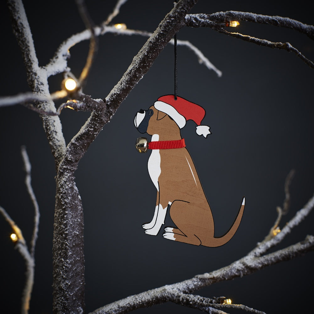 Wooden Christmas Decoration - Boxer